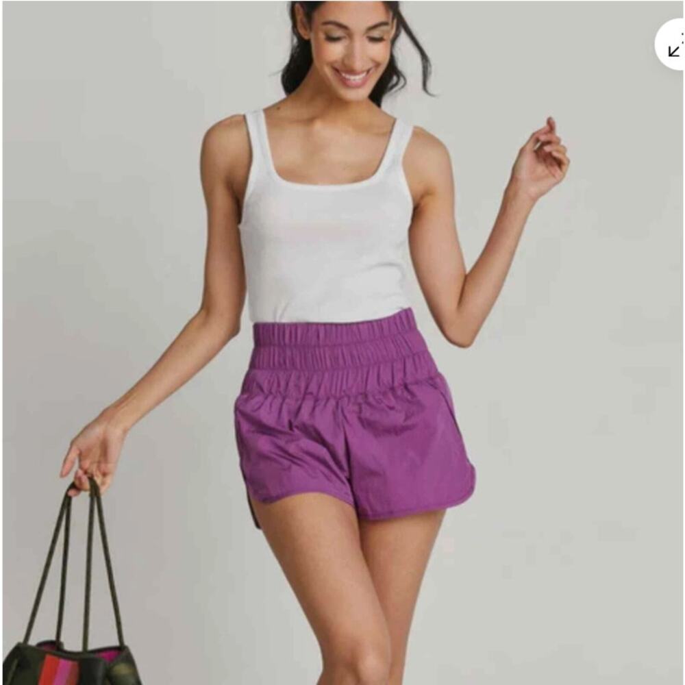 Free People Movement Way Home Shorts Purple Medium Athletic